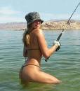 bikini and pole fisher girl